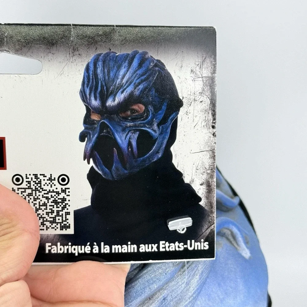 Zagone Studios Blue Creature Demon‎ Monster Mask w/ Black Hood – Handmade USA –